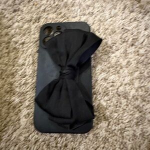 Black Phone Case with Bow